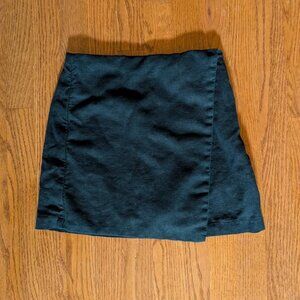 Abercrombie and fitch linen blend wrap mini skort